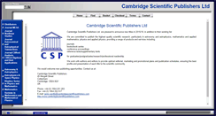 Desktop Screenshot of cambridgescientificpublishers.com